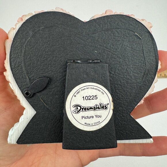 Small Vtg Dreamsicles Cherub Angel Heart Shape Picture You Picture Photo Frame - Picture 13 of 14